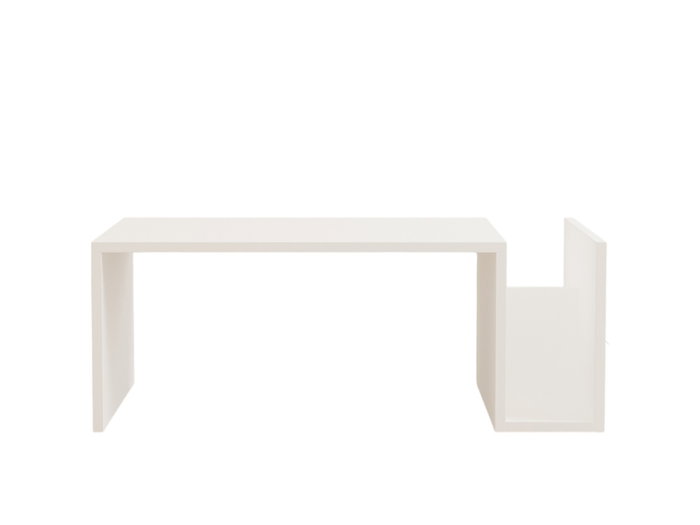AUCUNE Mesa de centro MEMO Blanca con tapa elevable y almacenamiento AUCUNE Mesa de centro MEMO Blanca con tapa elevable y almacenamiento